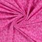 Preview: Jersey Jaquard "Leo" pink mit Frottee Leo Muster